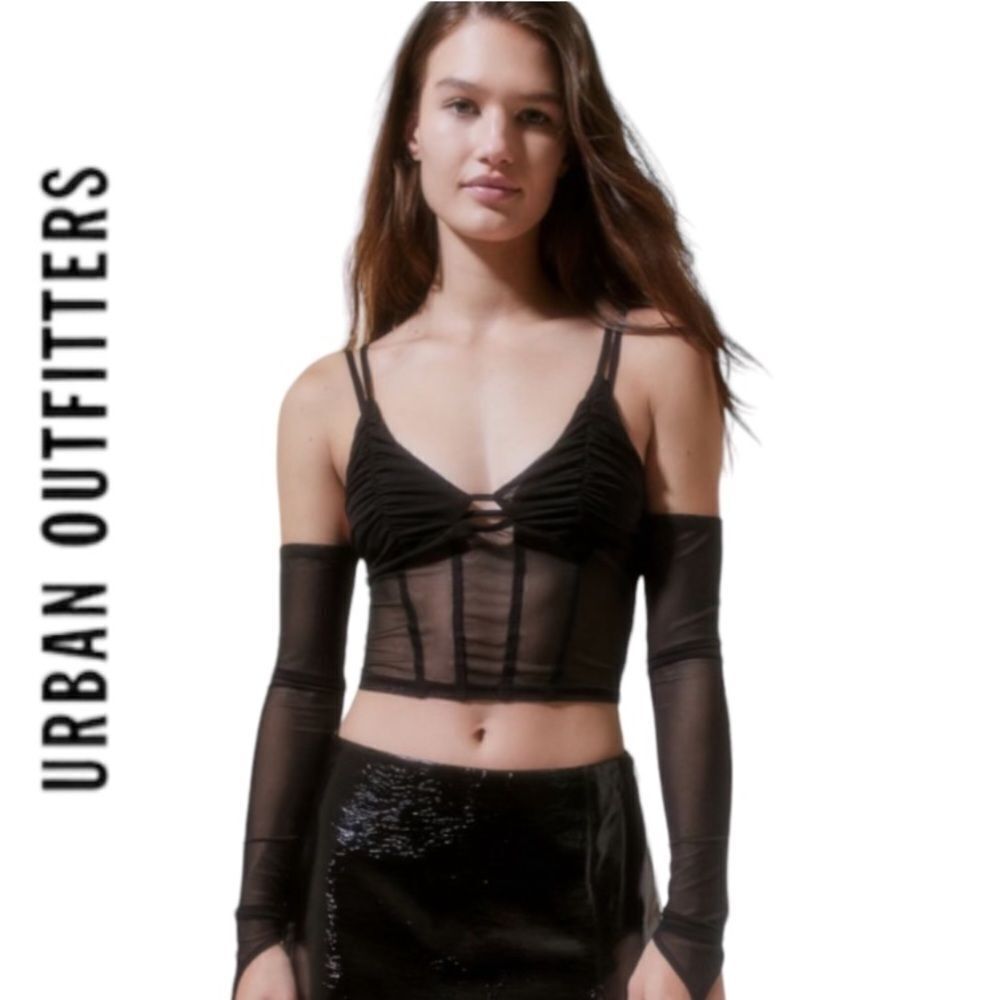 NEW Urban Outfitters UO Ziggy Cold-Shoulder Corset Top L